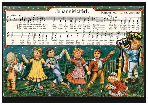 Carte de vue Kinderlied Johanniskäferl von Enzersdorfer, inutilisé