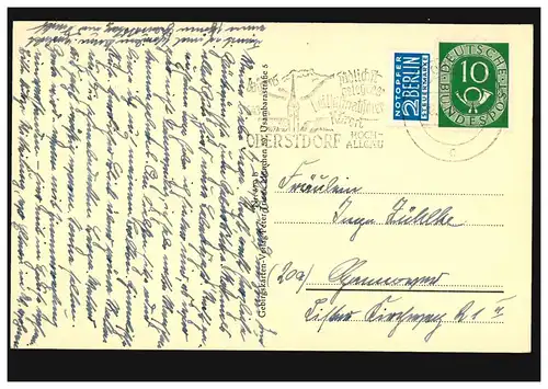 Ansichtskarte Kinder in Trachten: Der erste Kuß! OBERSTDORF um 1952