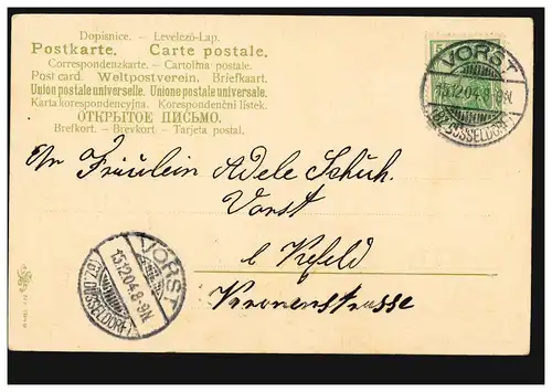 Carte de prénom Jour de l'Assomption Maigloeck dans le panier, VORST 15.12.1904