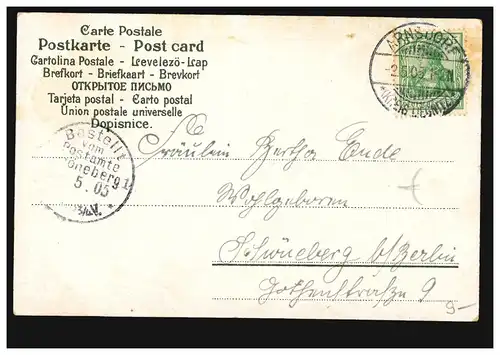 Carte d'amour: Je sais un cœur pour lequel je prie, ARNSDORF 2.5.1903