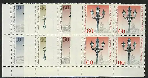 603-606 Straßenlaternen 1979, E-Vbl u.l. Satz **