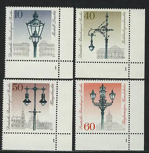 603-606 Straßenbeleuchtung 1979, FN1 Satz **