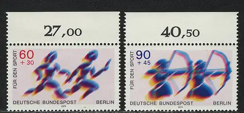 596-597 Sporthilfe 1979, Oberrand, Satz **