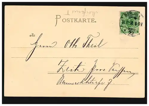 AK Gruss de Berlin Château Royal, BERLIN 22 - 31.12.1898