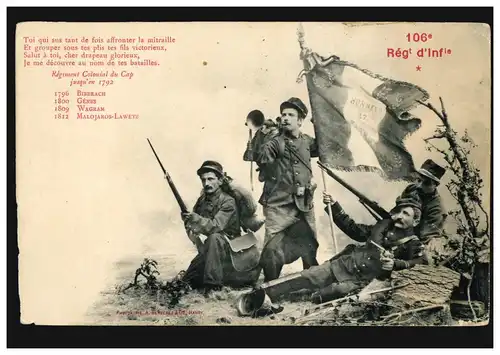 Français AK 106. Régiment d'infanterie, Mourmelon-le-Grand 3.9.1904