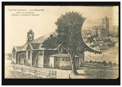 AK Mont de Lorette - La Chapella, Feldpost 4.Thüringer Inf.-Regt. 72 - 25.6.1915