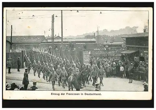 AK Einzug der Franzosen in Deutschland, WANGEN im ALLGÄU 28.10.1914 