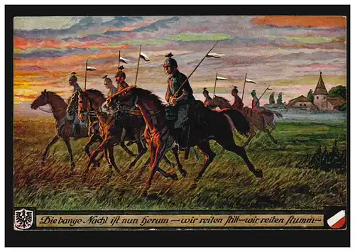 AK Guerre 1914/1918 La cavalerie du matin KALDEKIRCHEN / Rhénanie 12.4.1918