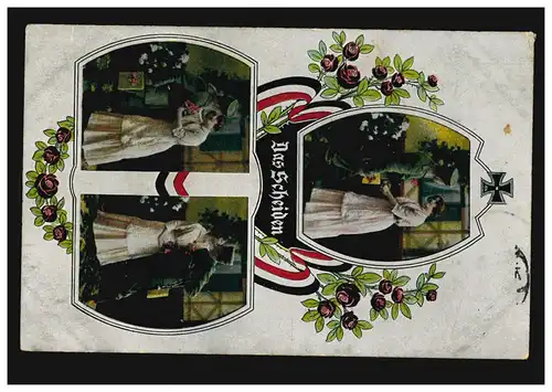 AK Krieg 1914/1918 Das Scheiden, Feldpost BONN 21.5.1916