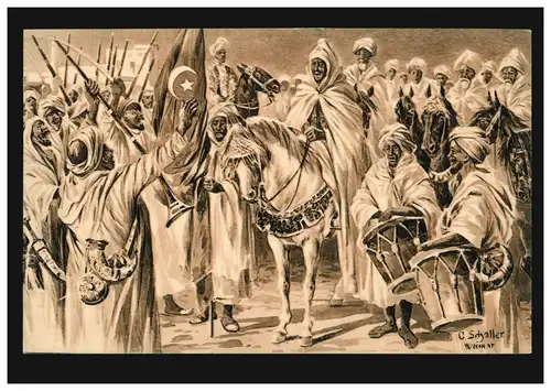 AK Krieg Die Verkündigung des heiligen Krieges, ungebraucht