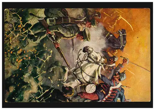 AK Husars hongrois ont survolé l'infanterie russe à l 'odor de contrainte, inutilisé