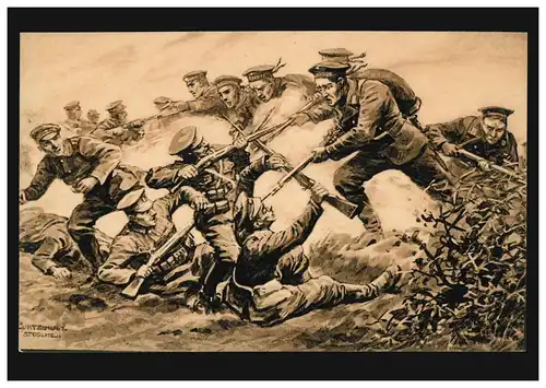 AK guerre Les marins allemands frappent les Anglais à Anvers, inutilisé