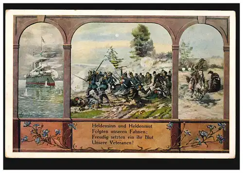 AK guerre Triptyque sens héroïque et héroïsme Infanterie attaquante, inutilisé