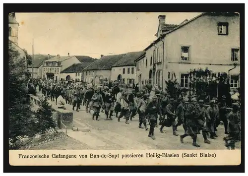 AK Guerre Prisonniers français de Ban-de-Sapt à Saint-Blaise, inutilisé