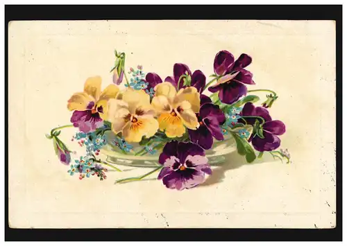 Carte de présentation de la violette en coquille, CUIVRE 7.10.1914