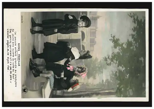 France Carte de vue Enfants Sans famille / Sans familles, couru 31.8.1907