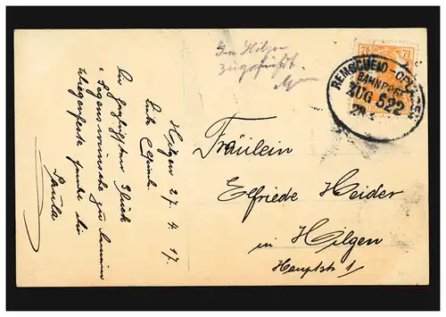 Filles AK photo avec des fleurs, par voie ferroviaire REMSCHEID-OPLADE ZUG 522 - 28.4.1917