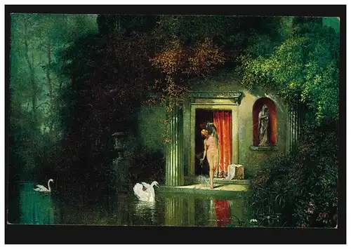 Carte de l'artiste Contantin Hölscher: Avant la baignade, inutilisé