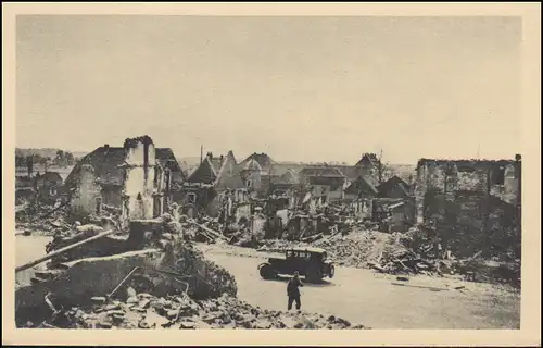 AH guerre Détruit route principale à Püttlingen près de Saargemünd (Loth.), non utilisé