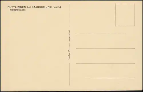 AH guerre Détruit route principale à Püttlingen près de Saargemünd (Loth.), non utilisé