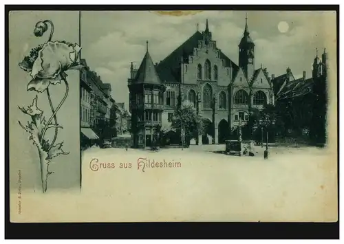 AK Gruss de Hildesheim, 3.10.1897 vers GRUPENHAGEN 4.10.97