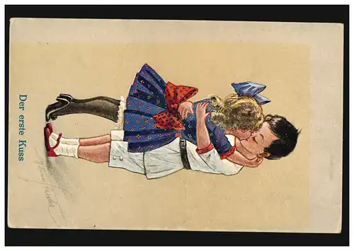 Carte de vue Artiste: Le premier baiser, édition S.V.D. nr. 4342/1, non utilisé