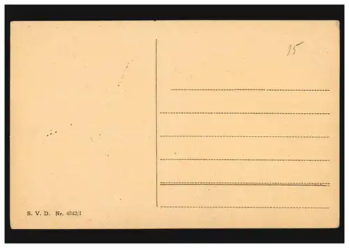 Carte de vue Artiste: Le premier baiser, édition S.V.D. nr. 4342/1, non utilisé