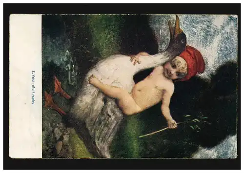 Künstler-Ansichtskarte Eduard Veith: Maly jezdec - Kleiner Reiter, ungebraucht