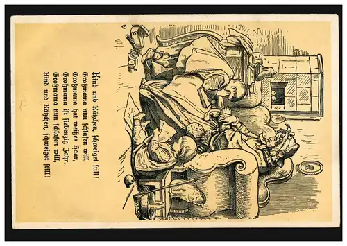 Künstler-Ansichtskarte Oskar Pletsch: Großmama will schlafen ..., ungebraucht