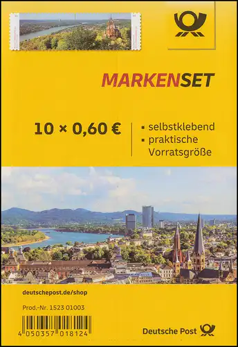 FB 96 Panorama Bonn / Siebengebirge, Folienblatt mit 5x 3517-3518, **