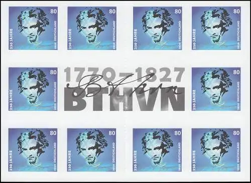 116 MH Beethoven autocollant, 10x 3520, frais de port **