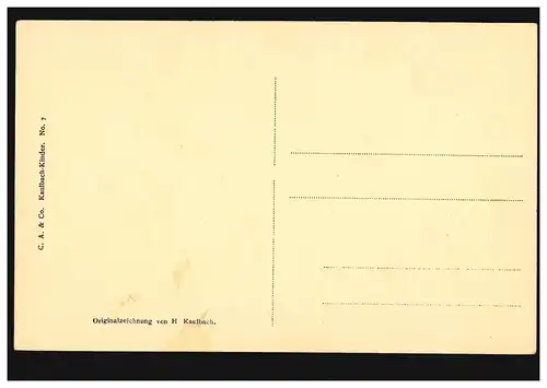 Künstler-Ansichtskarte Kinder Hermann Kaulbach: Buchstabe A Angeln, ungebraucht