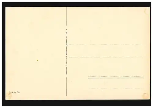 Carte de vue Artiste Enfants Kaulbach: lettre C, non utilisée