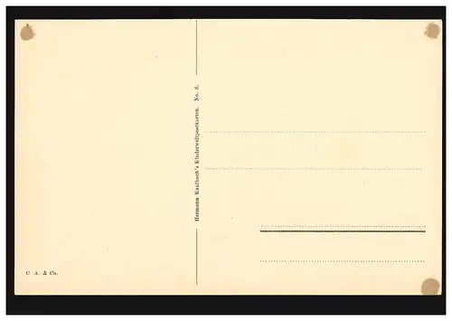 Carte de vue Artiste Enfants Kaulbach: lettre L, non utilisée