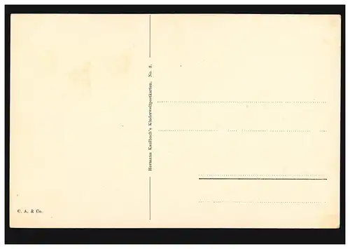 Carte de vue Artiste Kinder Kaulbach: lettre K, non utilisée