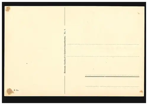 Carte de vue Artiste Enfants Kaulbach: lettre B, non utilisée