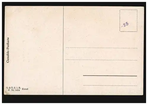 Caricature AK J'ai presque fini: bébé sur pot de nuit avec cigogne, non utilisé