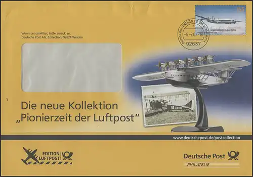 Plusbrief F196 Flugzeug Lockheed: Pionierzeit der Luftpost Flugboot DO-X, 5.2.07