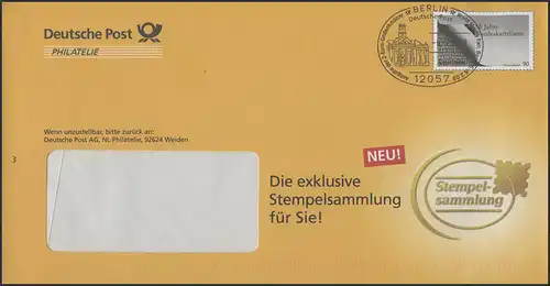 Plusbrief F403 Bundeskartellamt: Stempelsammlung, SSt Berlin 2-Euro-Münze 6.2.09