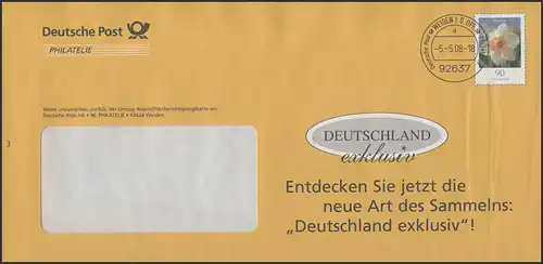 Lettre de plus F316 Narcisse: Allemagne exclusive, 5.5.08