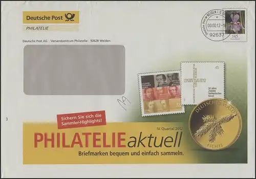 Plusbrief F Schwertlilie: PHILATELIEaktuell IV. Quartal, 00.00.12 