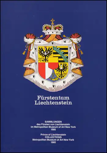 Liechtenstein 881-883 peintures de la Collection Princele 1985 - au Folder **