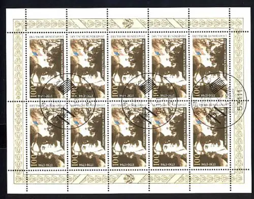 1766 Mort de Wilhelm Friedrich von Steuben - 10er-Bogen, Esset