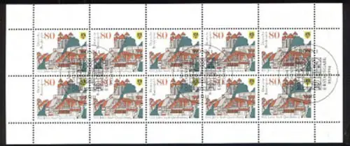 1765 Quedlinburg - Bogen 10er, ESSt