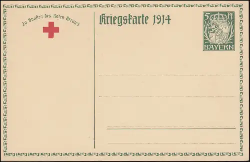 Bayern Postkarte P 94/02 König Ludwig III. von Bayern, ungebraucht **