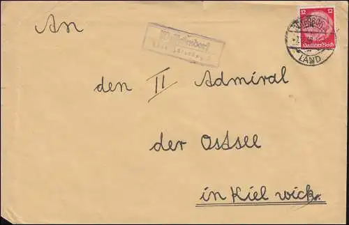 Landpost Welsickendorf über JÜTERBOG 2 LAND 7.12.1936 auf Fernbrief