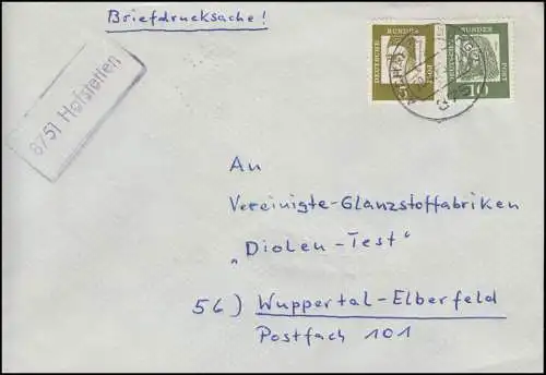 Landpost 8751 Hofstetten auf Briefdrucksache ASCHAFFENBURG 29.4.1960