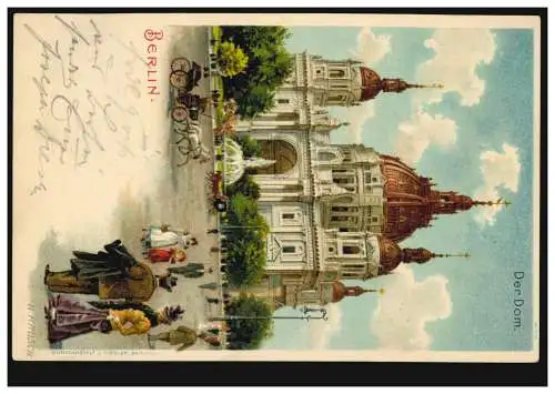 Litho-AK Künstler H. Rausch: Berlin Alter Dom, 6.4.1900 nach RUHRORT 6.4.00