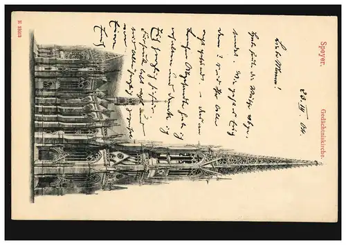 AK Speyer Eglise commémorative, 24.3.2004 après MUNICH 25.3.04