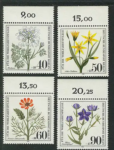 629-632 Wofa Herbes sauvages 1980, Oberrand, phrase **